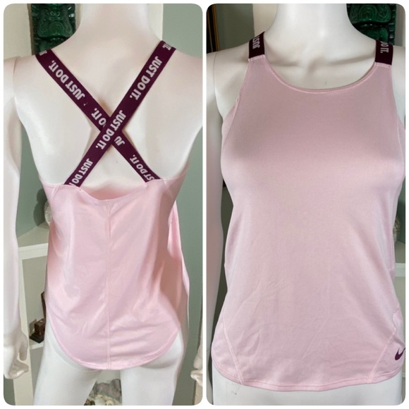 Nike Other - Nike Girls Kids Light Pink Cross-Back Tank Top Dri-Fit Large L